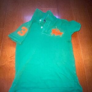 Polo by Ralph Lauren Kids Green Polo Shirt with Orange Accents